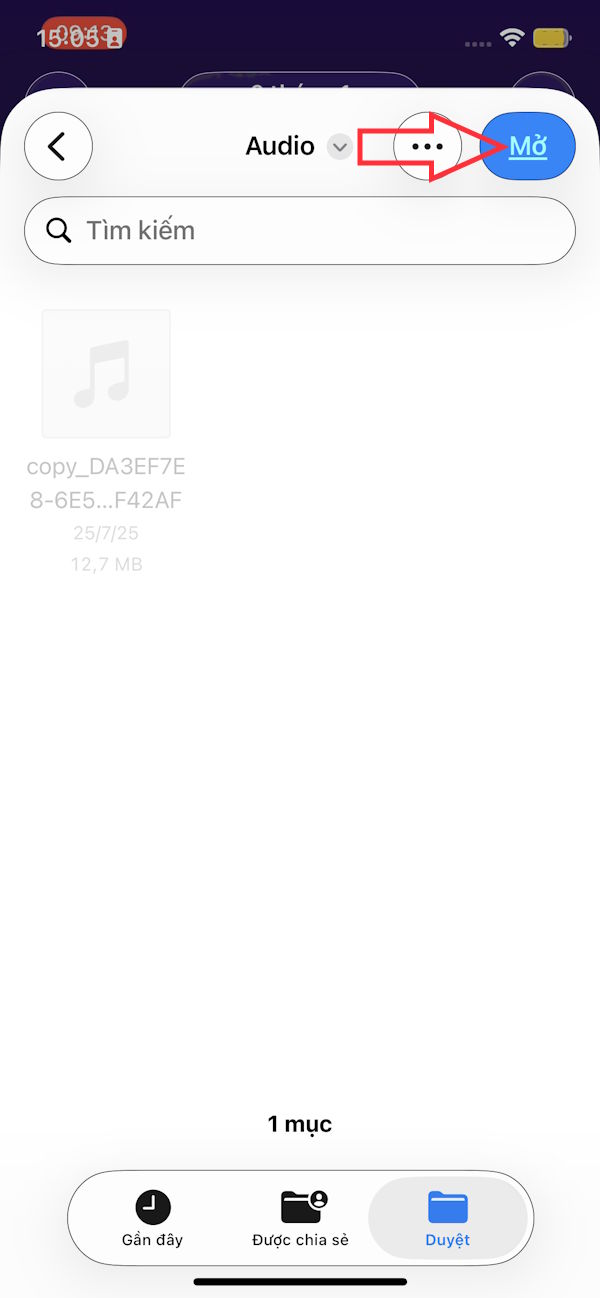 Chọn vị trí lưu âm thanh 