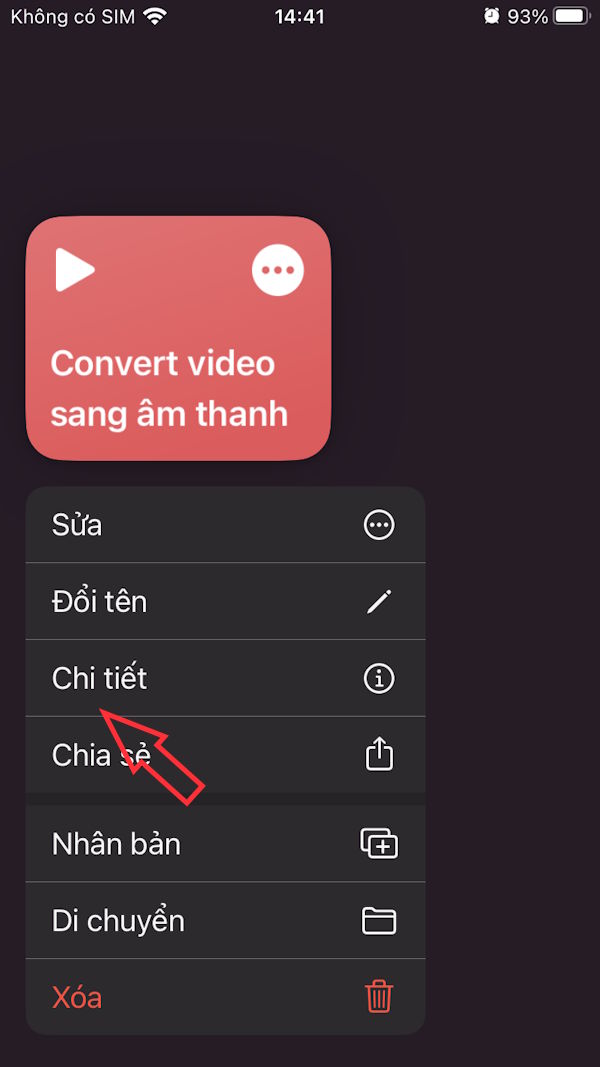 Thông tin Phím tắt
