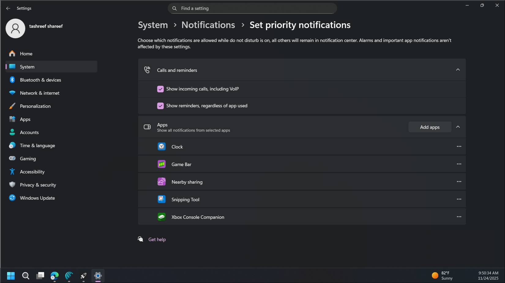 Cài đặt thông báo ưu tiên trên Windows 11