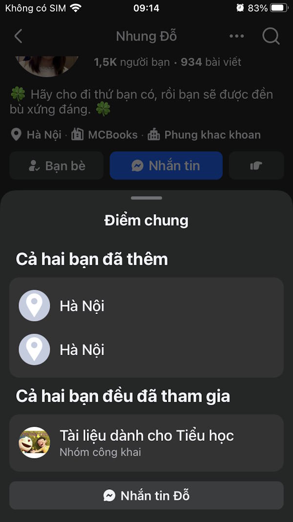 Nhóm chung của 2 người