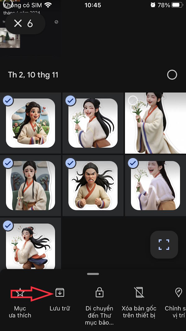 Lưu trữ nhiều ảnh Google Photos