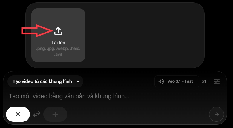 Tải ảnh lên Google Flow