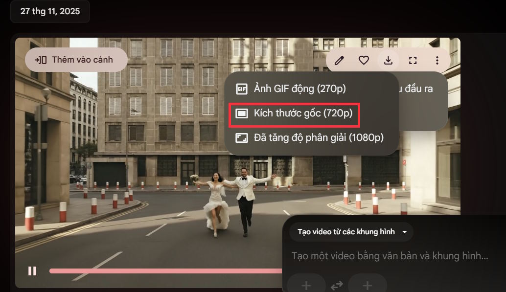 Tải video quay bằng drone trên Google Flow