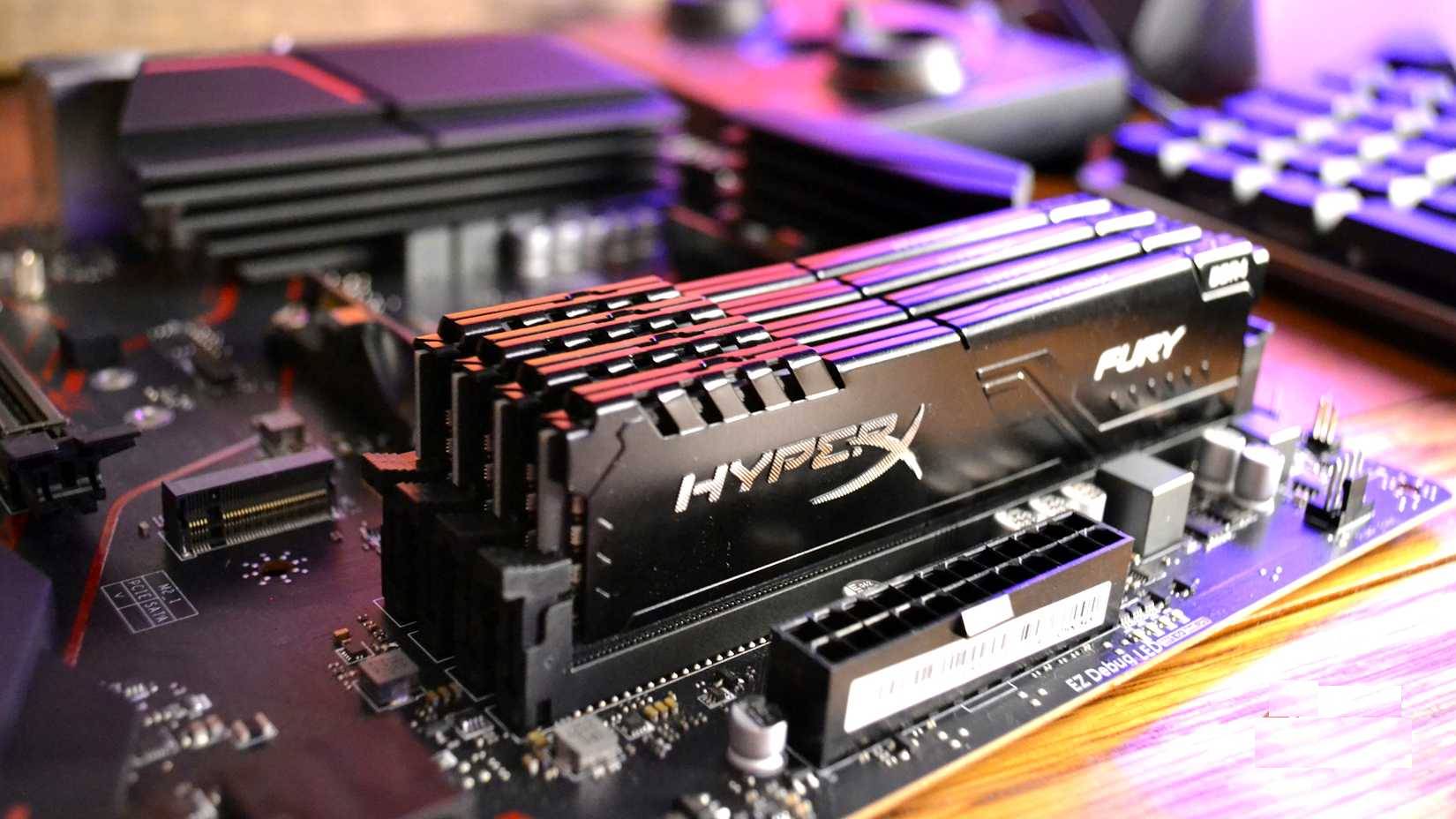 RAM Hyperx Fury trên bo mạch chủ