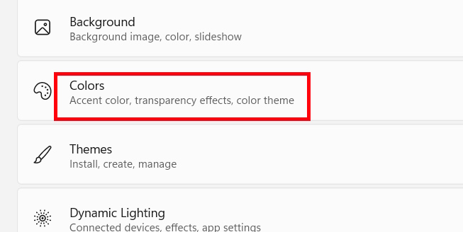 Chọn màu cho giao diện Windows 