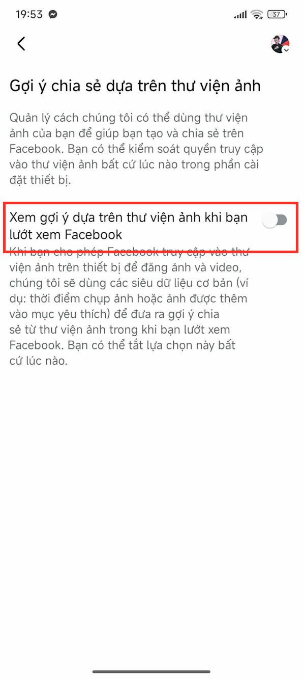 Tắt quyền chia sẻ ảnh và video của Facebook 