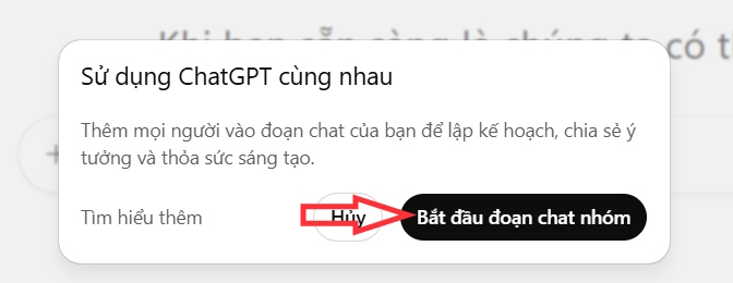 Chat nhóm ChatGPT máy tính