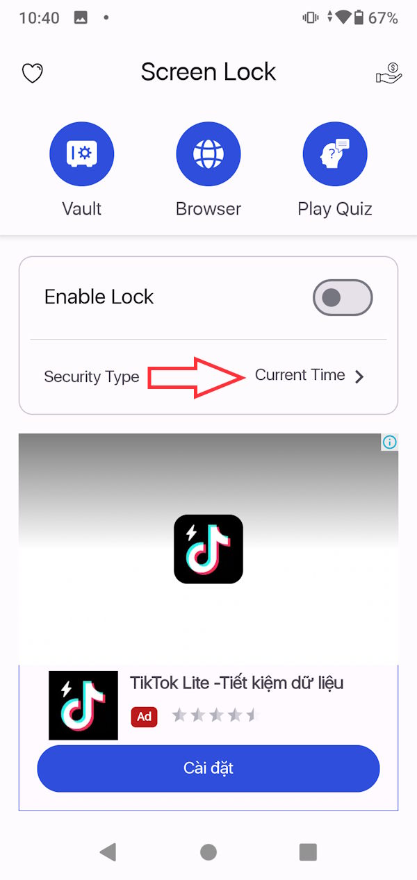 Chọn kiểu mật khẩu