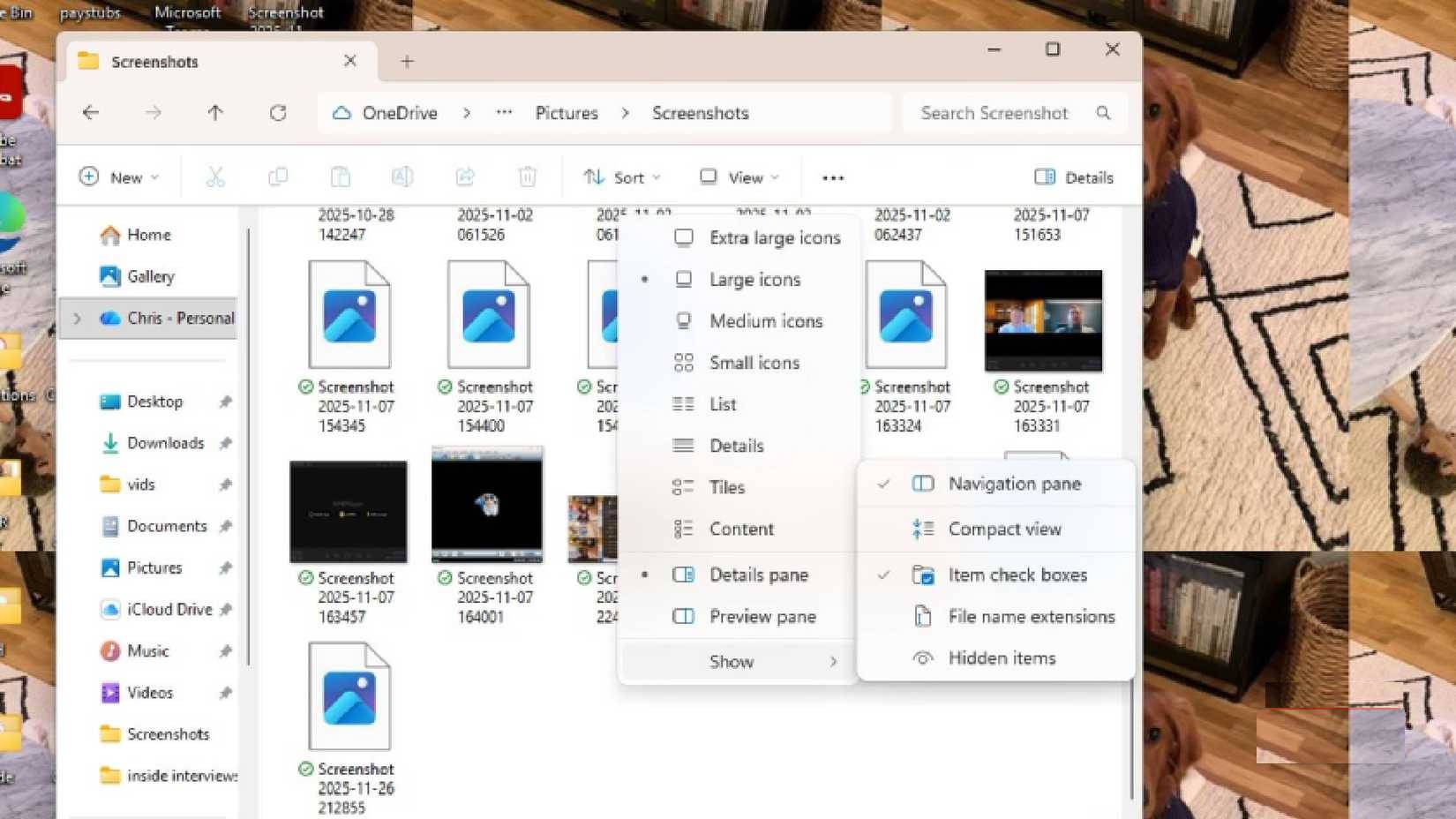 Phần mở rộng file của Windows 11 File Explorer