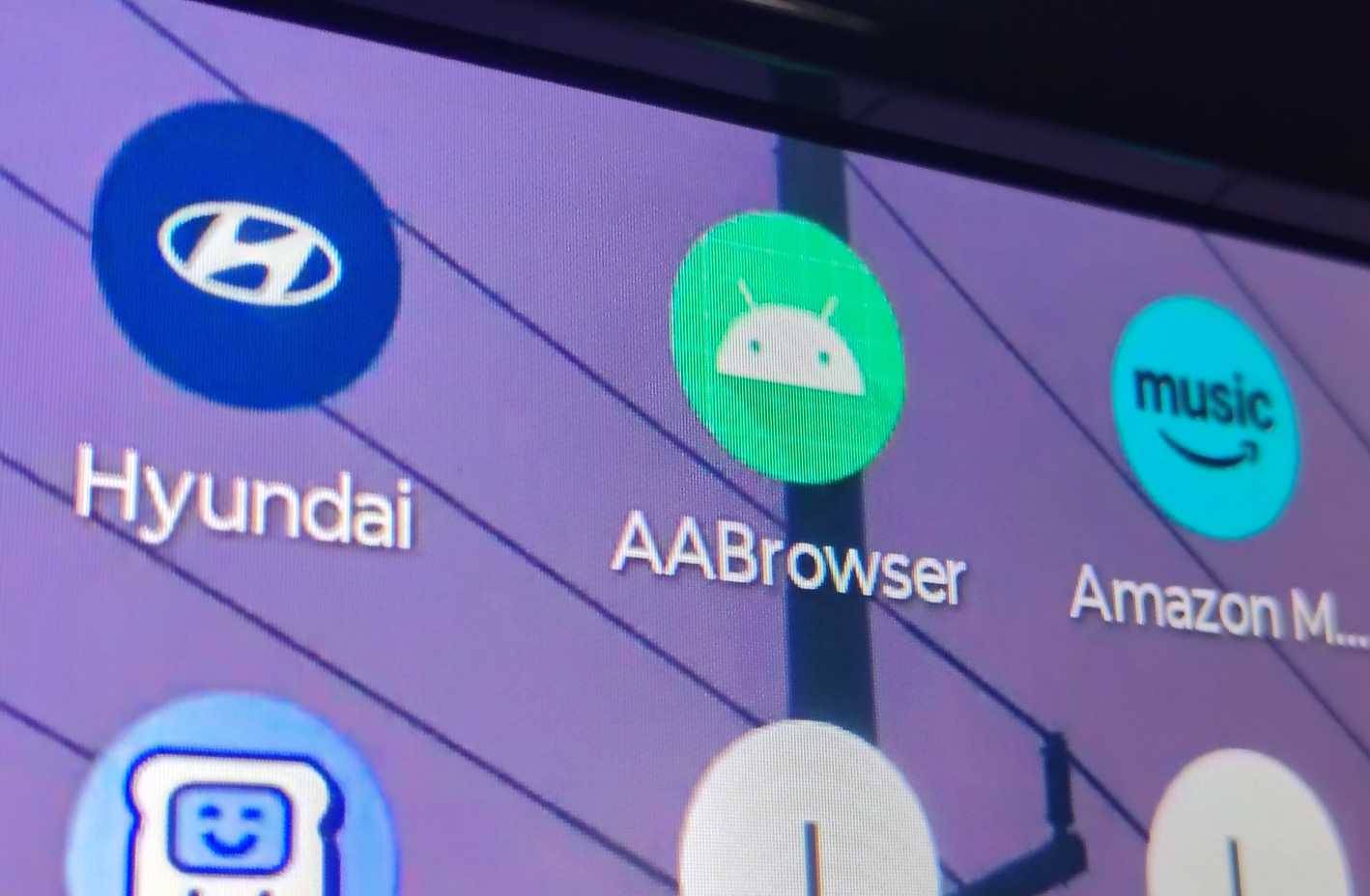 Biểu tượng AA Browser trên launcher Android Auto.