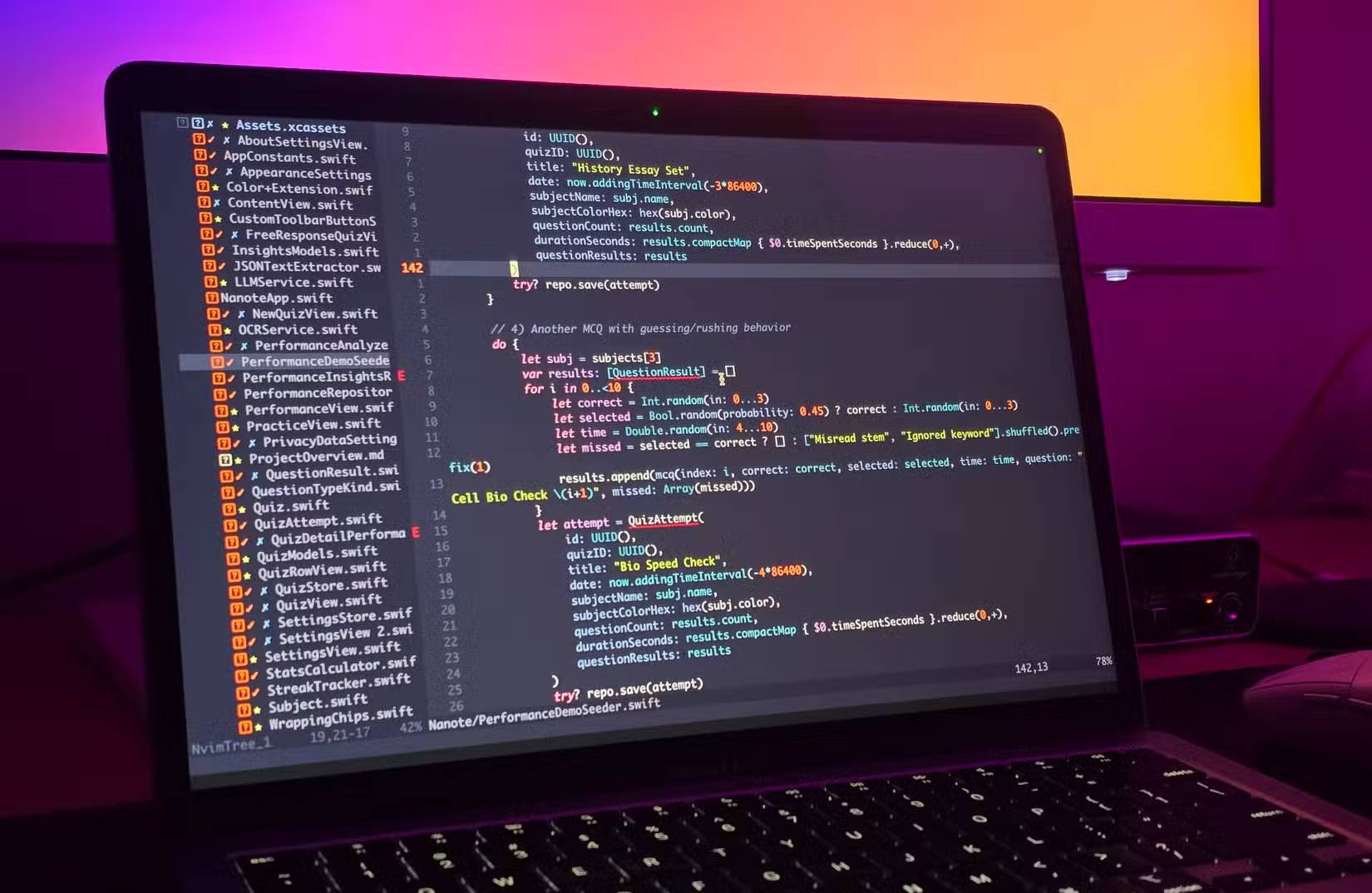 Mở NeoVim trên MacBook để chỉnh sửa file Swift