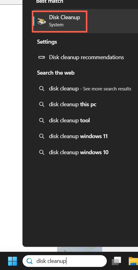Disk Cleanup Windows 