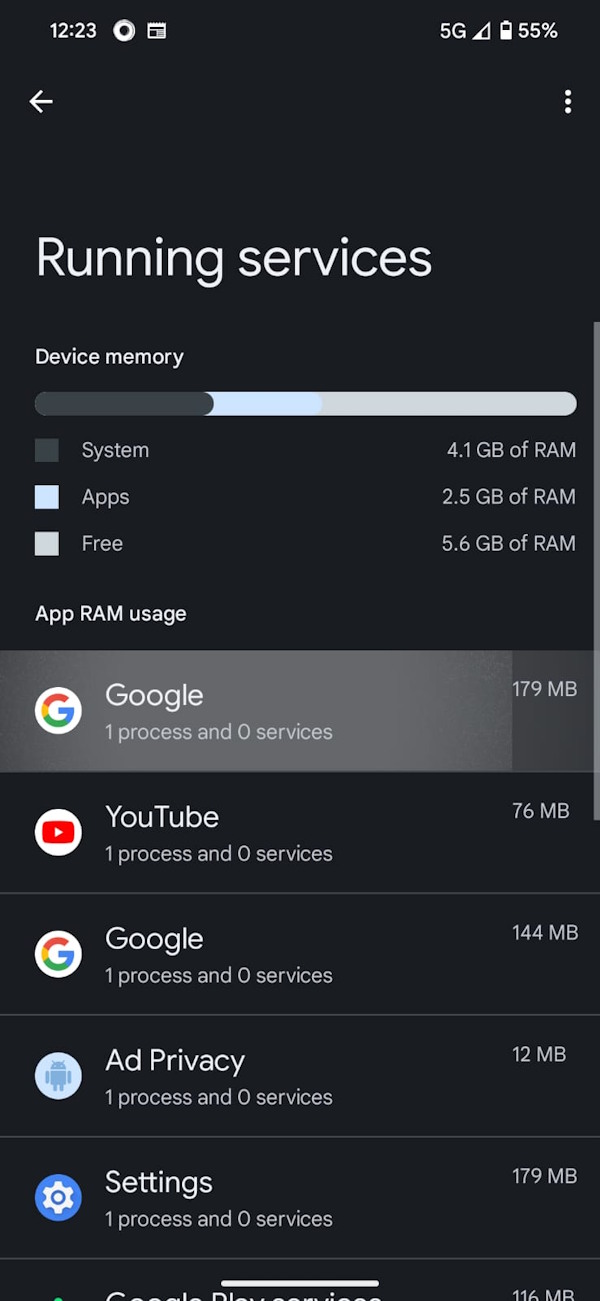Tắt ứng dụng chạy nền trên Android