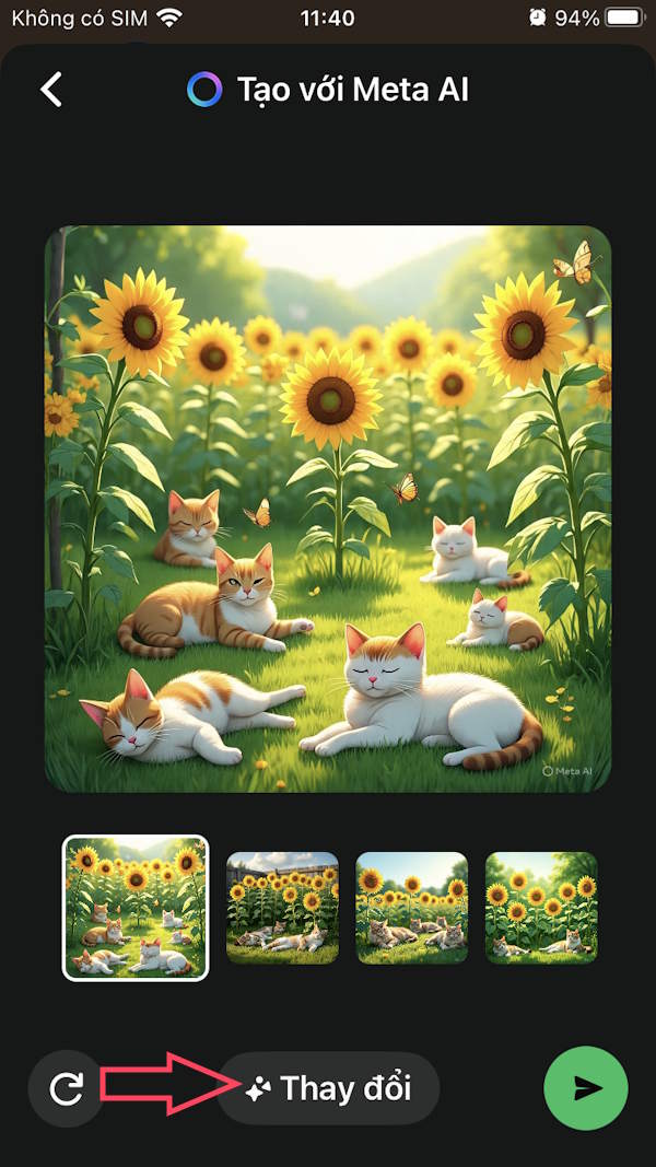 Thay đổi ảnh AI