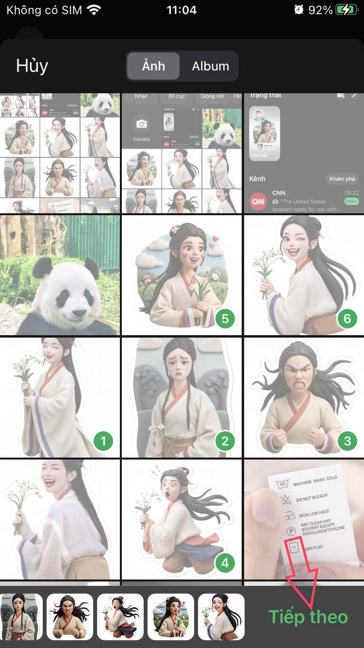 Ảnh ghép vào khung 