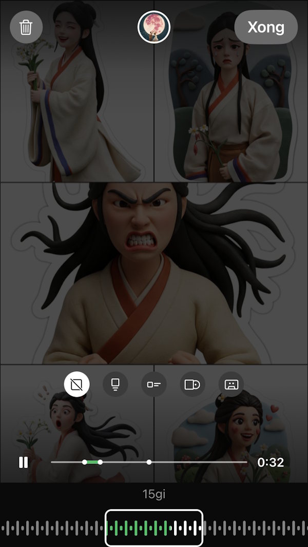 Chọn vị trí đoạn nhạc 