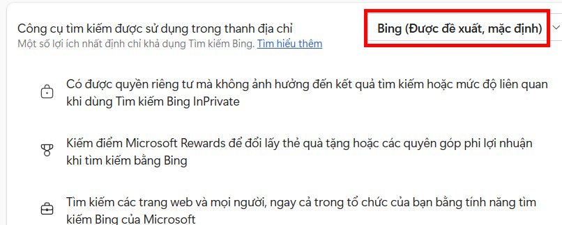 Thay công cụ tìm kiếm mặc định trên Edge