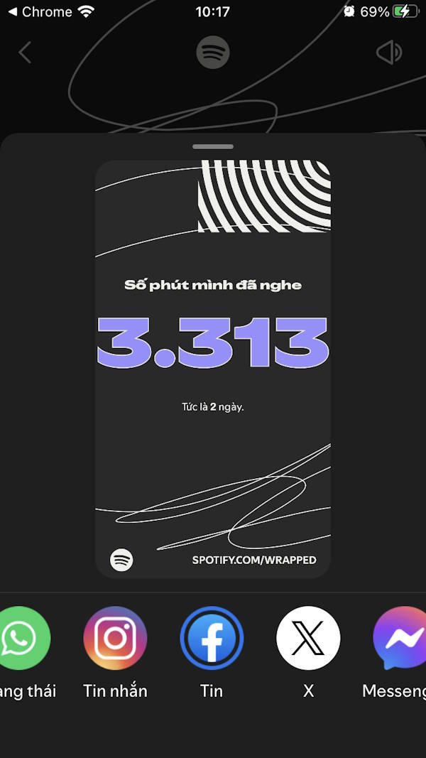 Chia sẻ Spotify Wrapped 2025