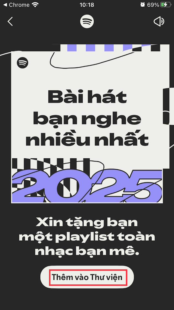 Thêm list nhạc vào thư viện