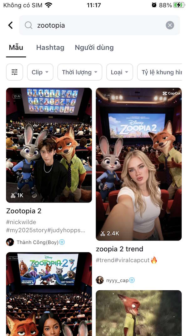 Chọn mẫu chụp ảnh cùng Zootopia