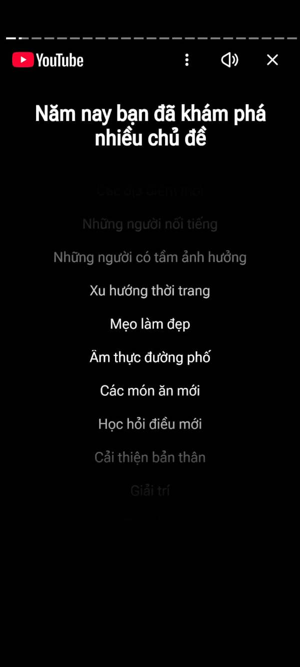 Giao diện YouTube Recap 2025