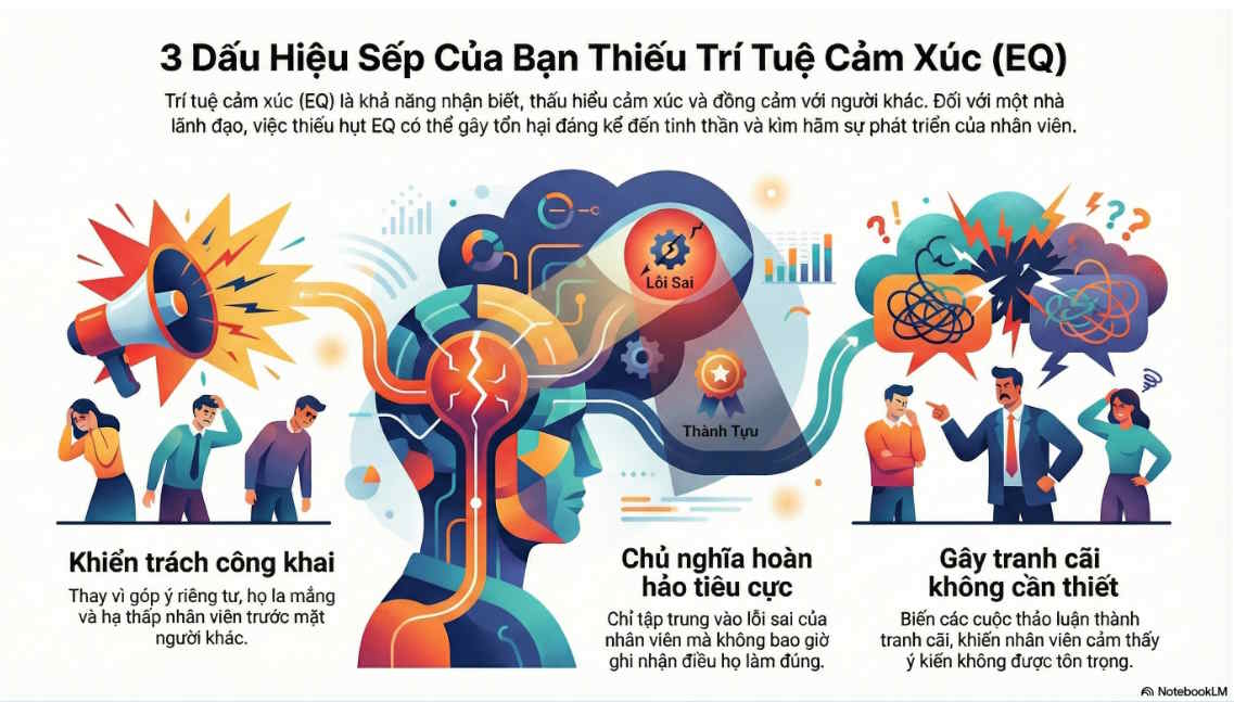 Dấu hiệu sếp EQ thấp