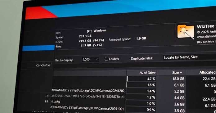 Cách dùng WizTree dọn sạch 200GB file rác ẩn