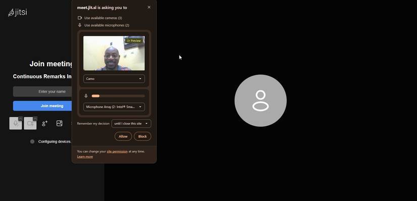 Tham gia các cuộc họp Jitsi mà không cần tài khoản
