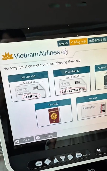 Mã đặt chỗ vé may bay