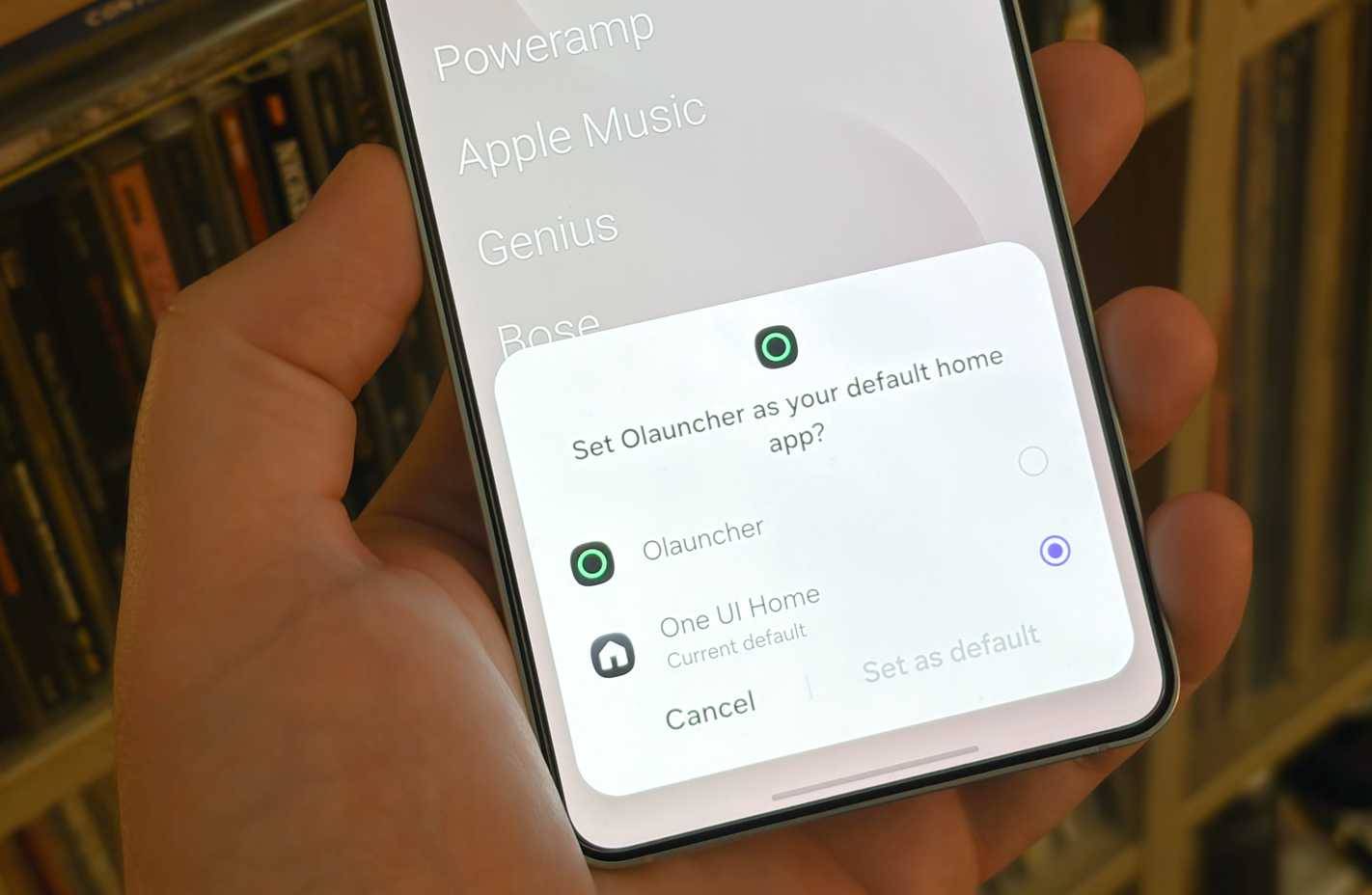 Đặt Olauncher làm ứng dụng launcher mặc định