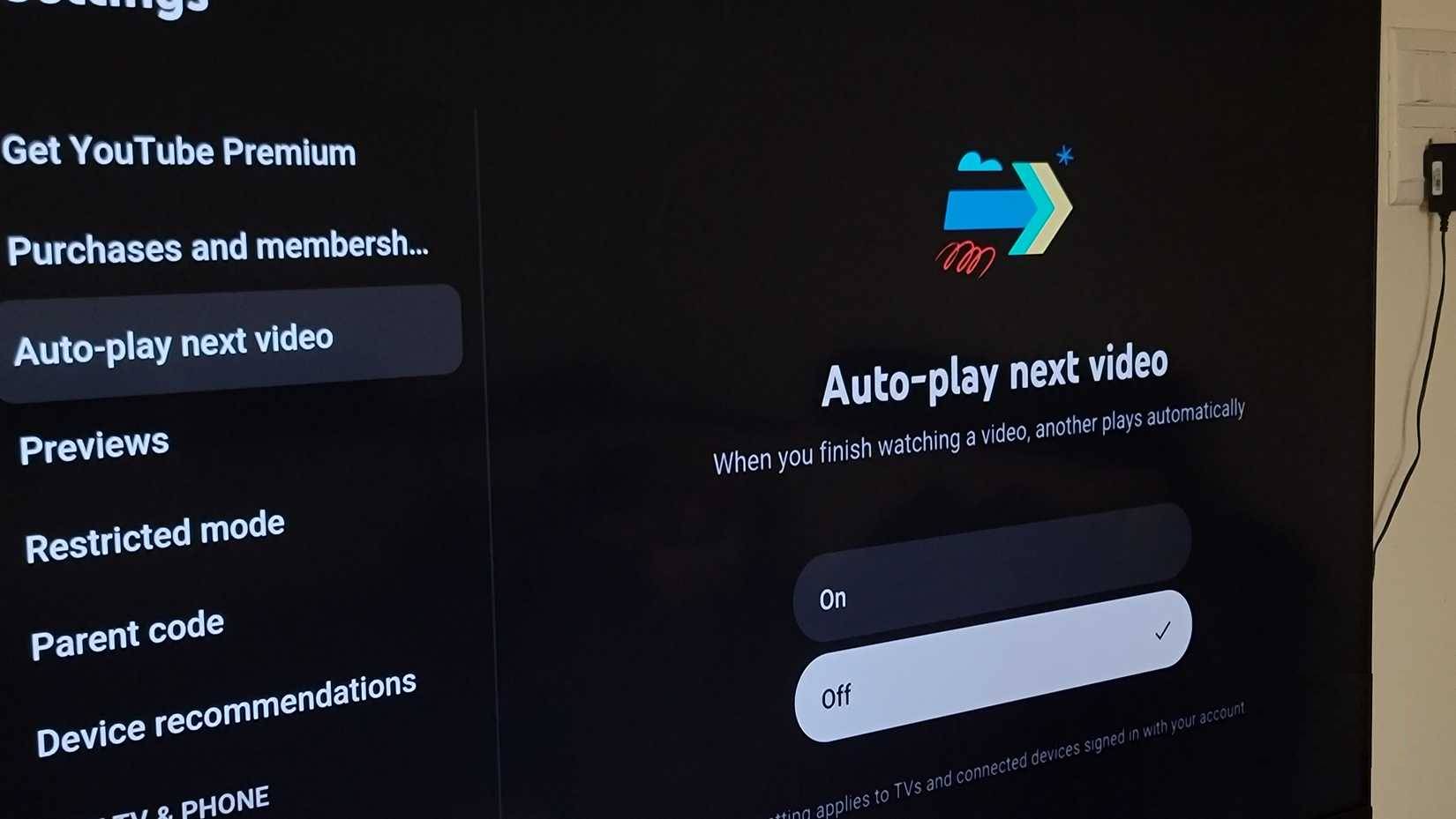 Cài đặt Autoplay trong ứng dụng YouTube trên Android TV