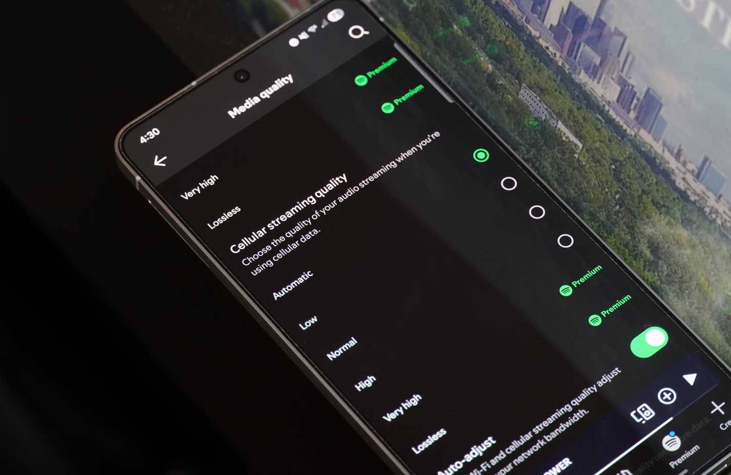 Cài đặt chất lượng media Spotify trên điện thoại Android