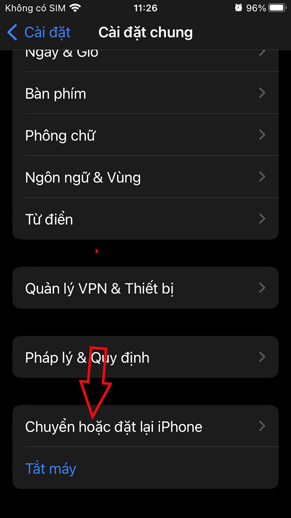 Đặt lại iPhone
