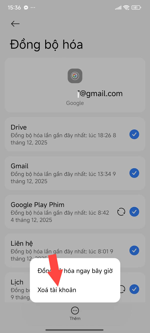Xóa tài khoản Google khỏi Android