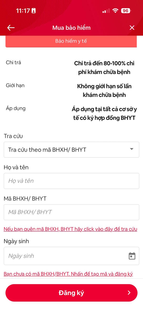 Điền thông tin mua
