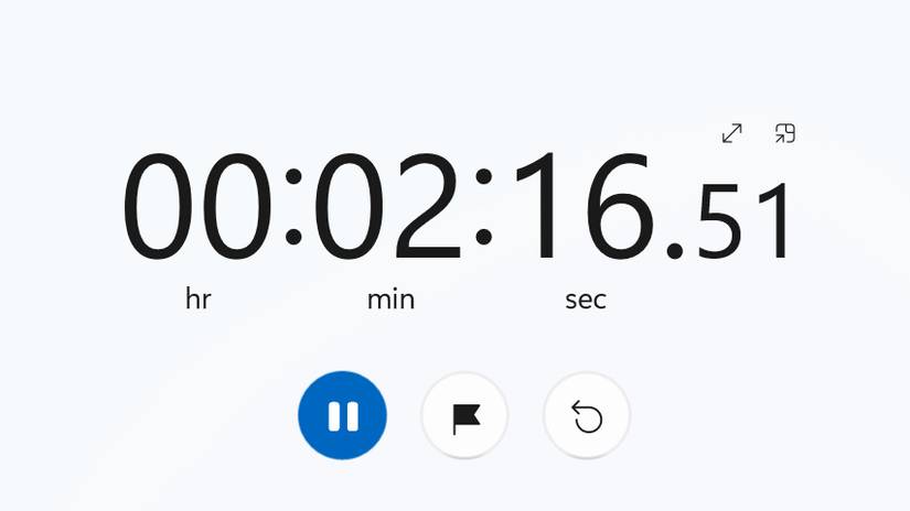Đồng hồ bấm giờ trong ứng dụng Clock trên Windows