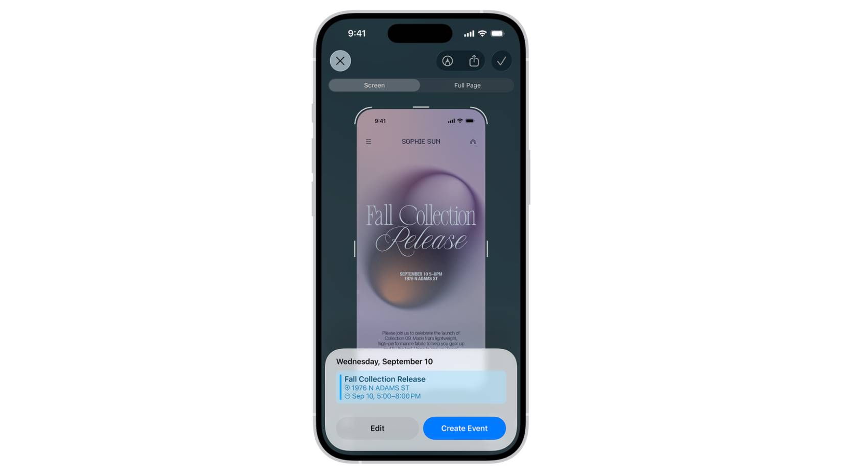 Add to Calendar trong Apple Intelligence 