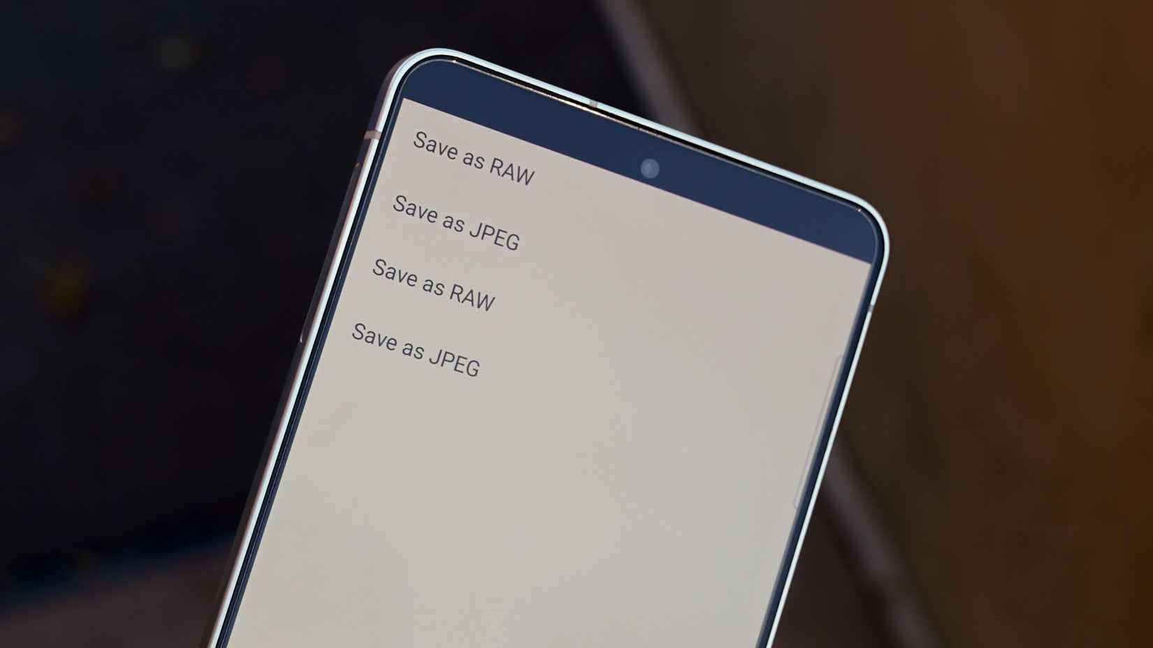 Chọn các tùy chọn định dạng ảnh trong Unprocess
