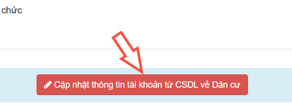 Cập nhật thông tin tài khoản từ CSDL về dân cư