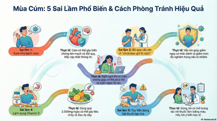 Sai lầm cần tránh khi vào mùa cúm