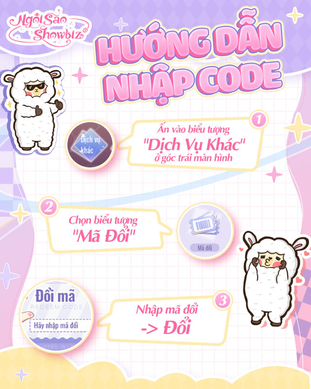 code ngoi sao showbiz