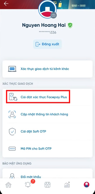 Cài đặt xác thực Facepay Plus VietinBank iPay