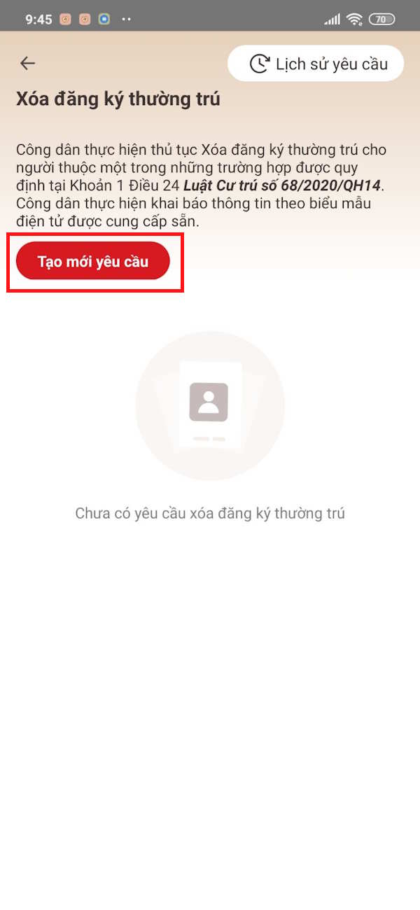 Tạo phản ánh trên VneID