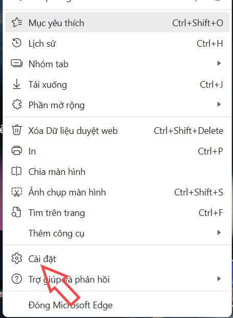 Cài đặt Edge