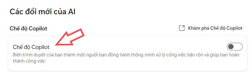 Tắt Copilot trên Edge trong Cài đặt Edge