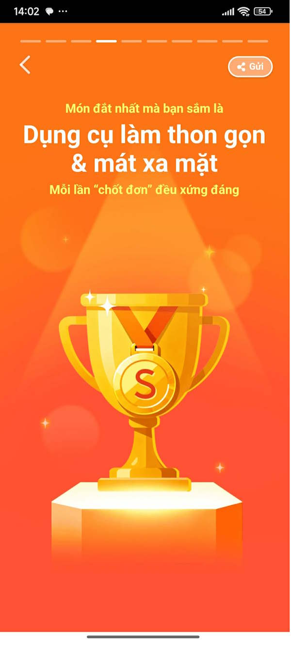 Đơn Shopee cao nhất