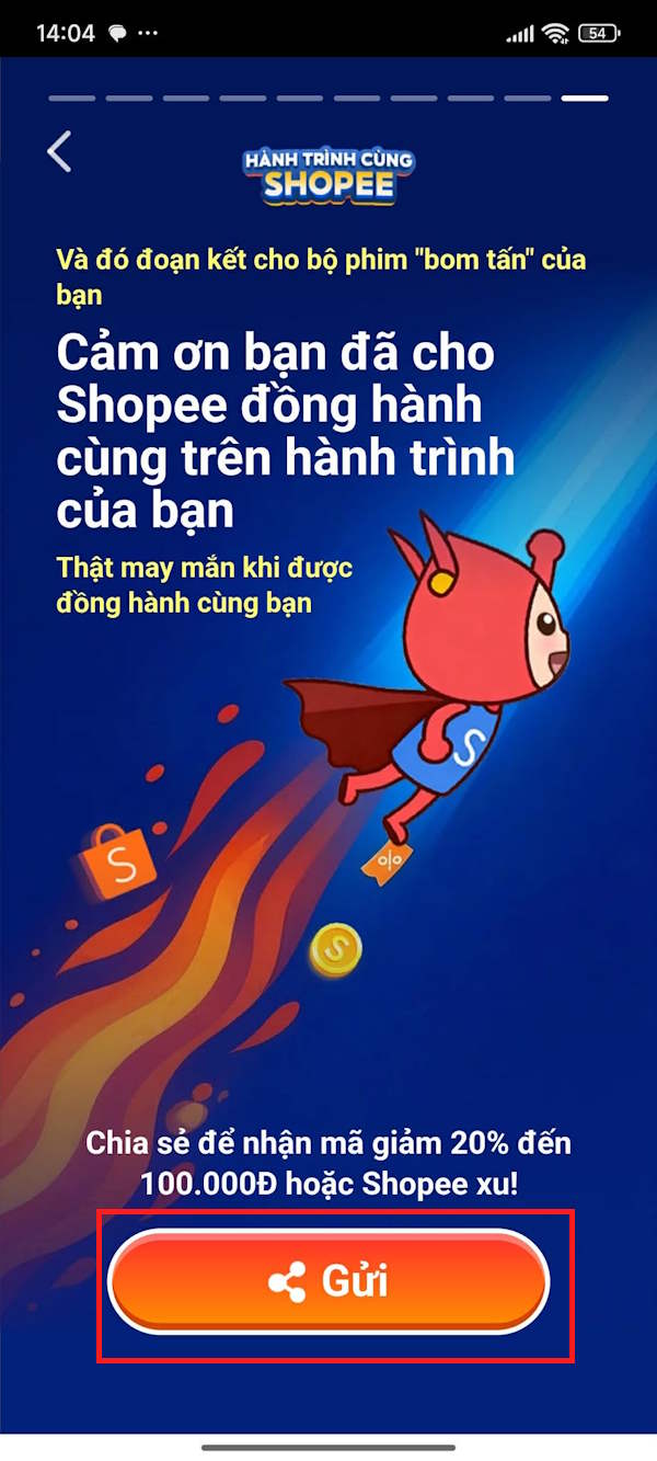 Chia sẻ hành trình cùng Shopee