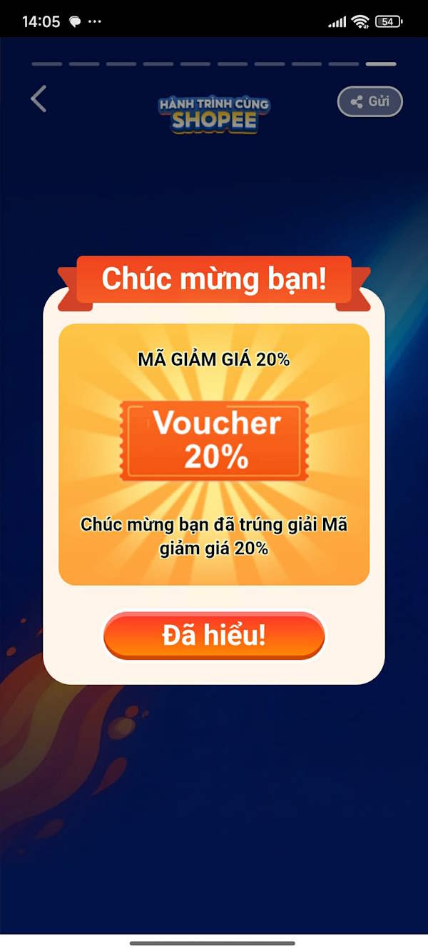 Phần quà nhận từ Shopee
