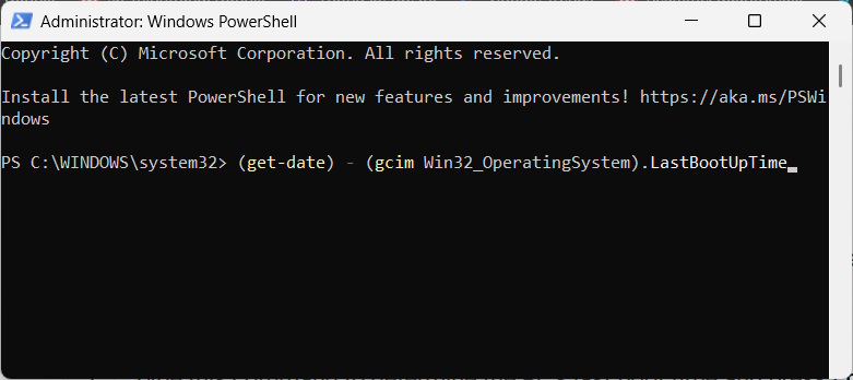 Nhập lệnh PowerShell