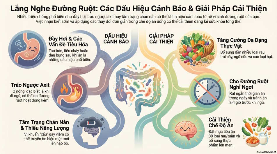 Việc nên làm để cải thiện sức khỏe đường ruột